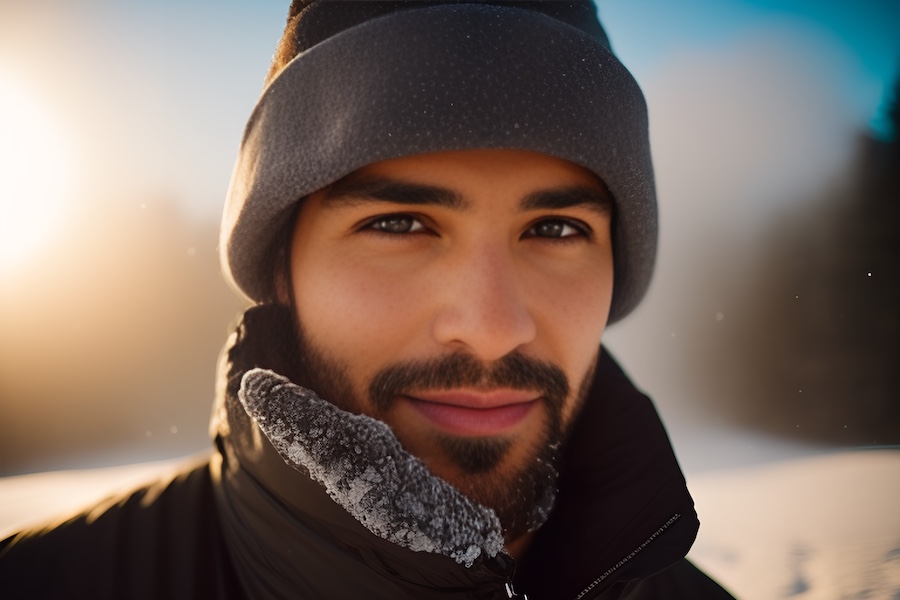 Beanie, snow.