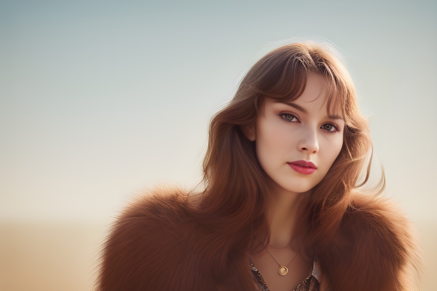 fur coat, posing, photo