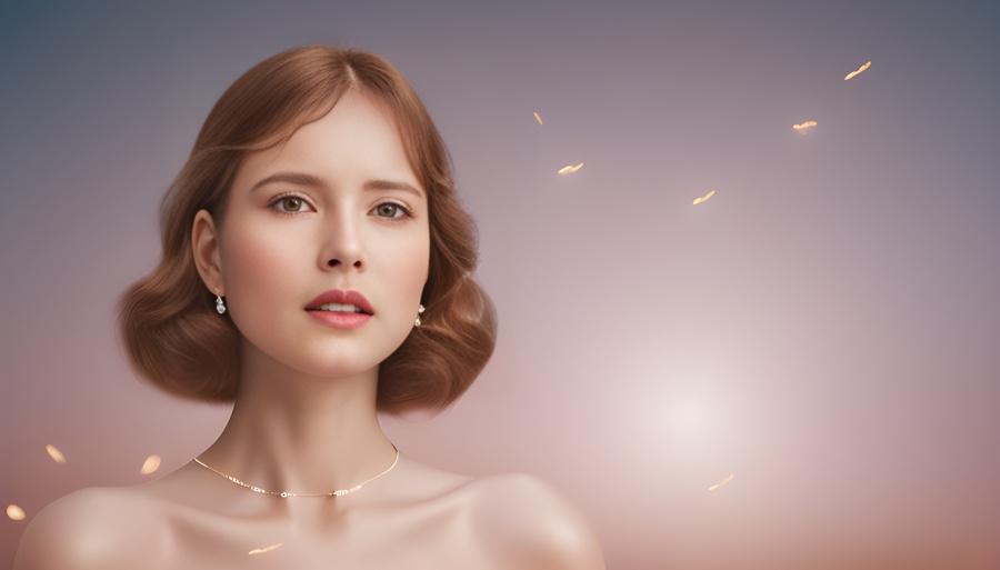 Woman, necklace