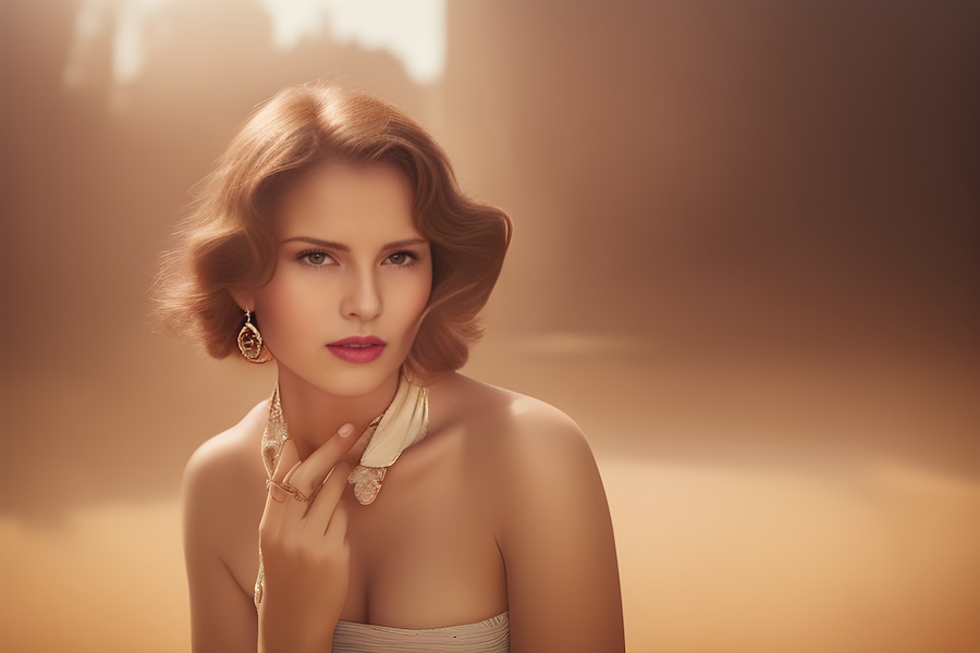 Woman, white dress
