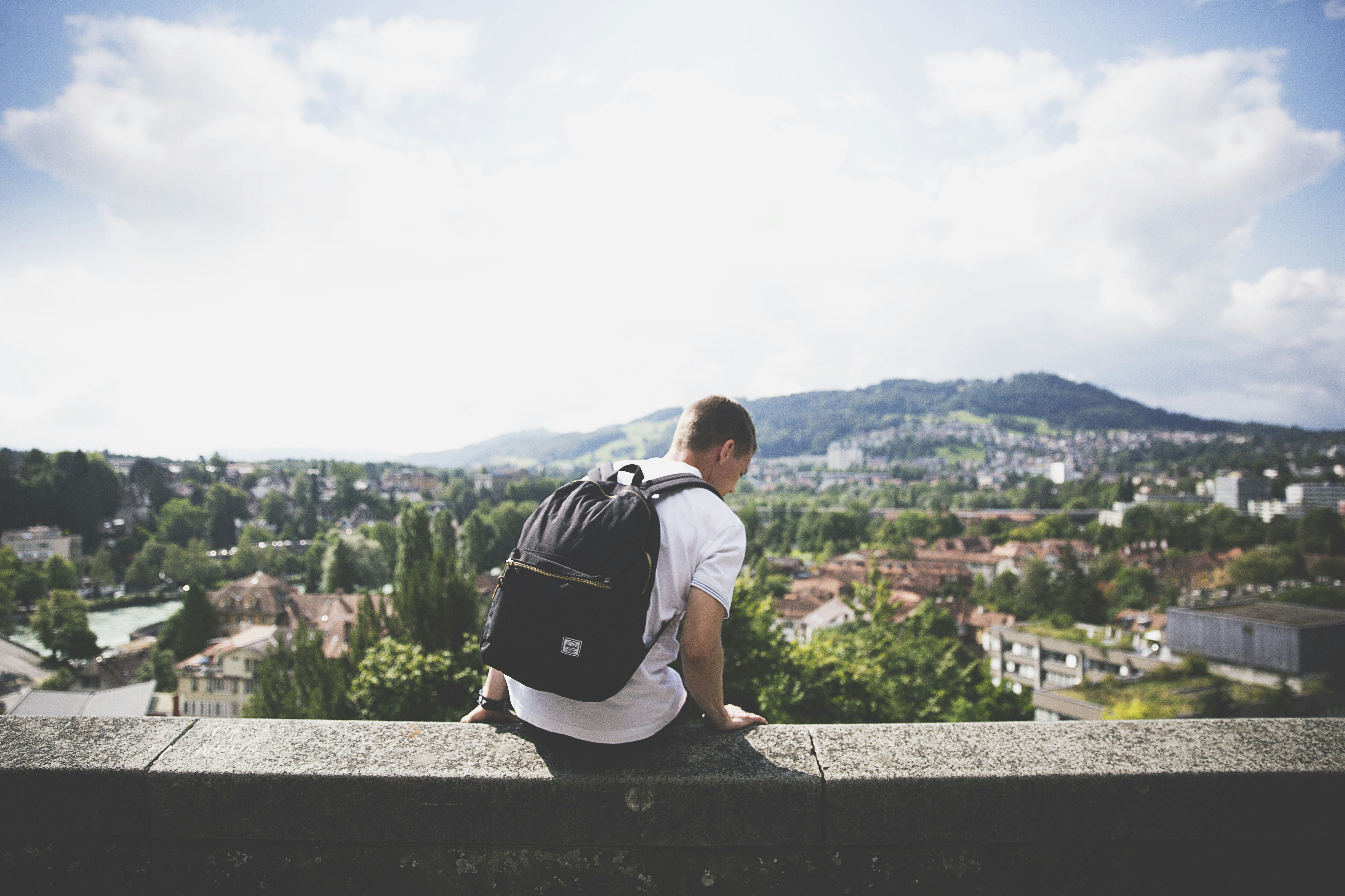 backpack and messenger bag