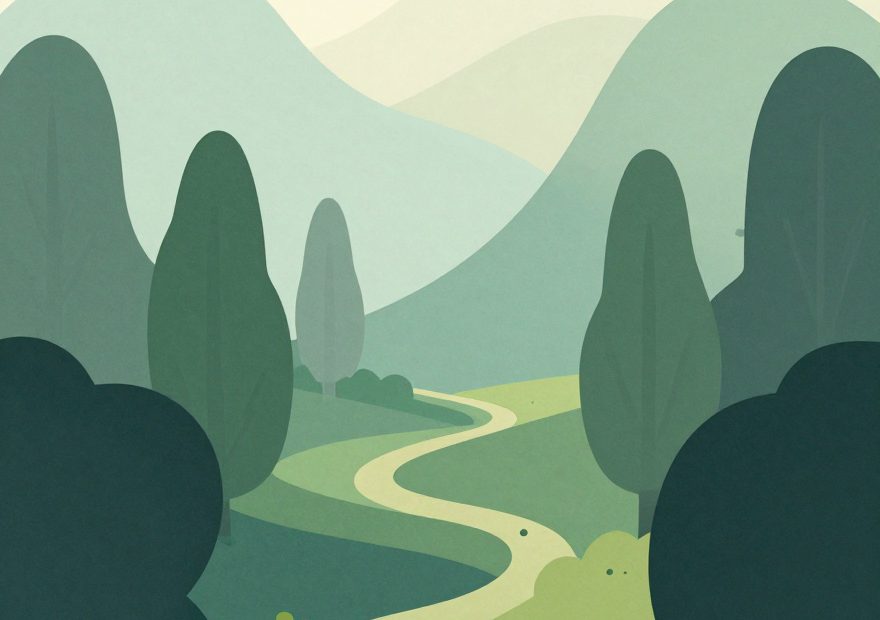 Stylish traveler with a sleek messenger bag strolls a winding path through lush hills, setting a trend for chic adventure fashion.